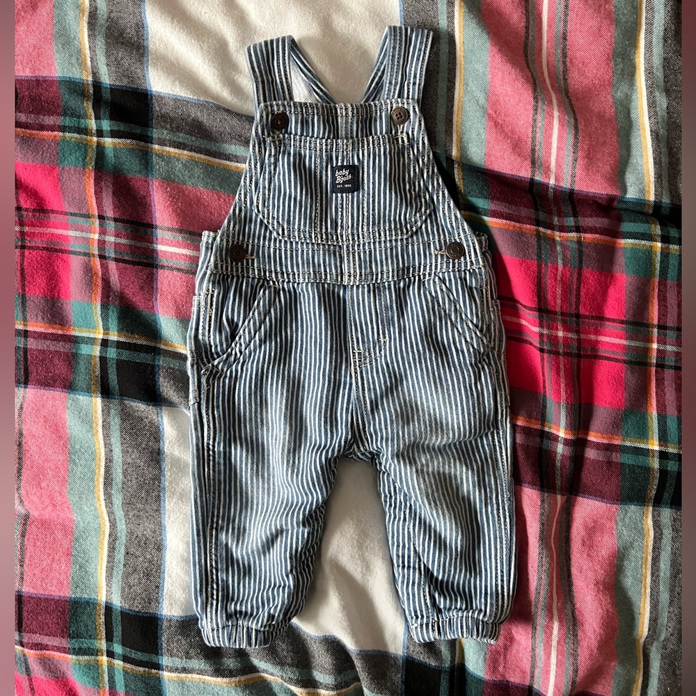 OshKosh B'gosh Navy Striped Overalls